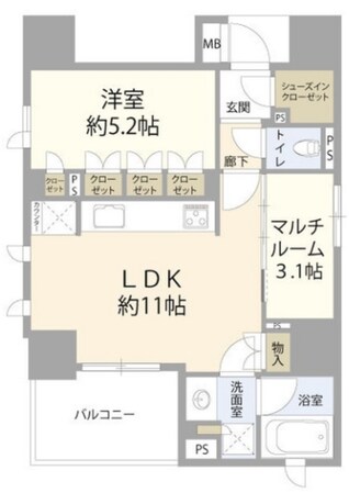 リビオレゾン大手町の物件間取画像